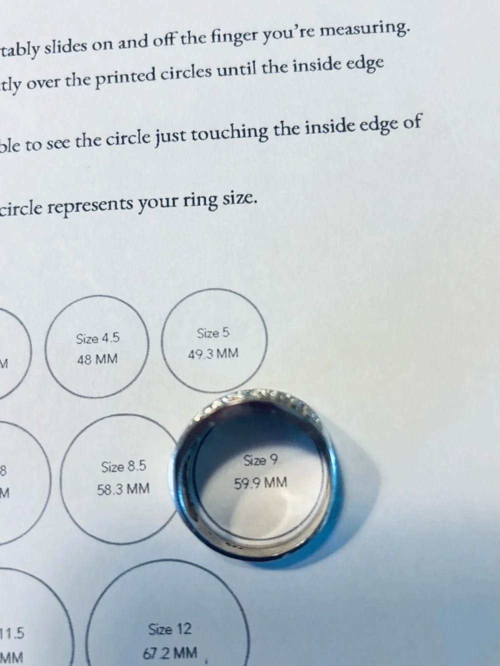 Silver Ring Smart Wearable Accessory - Silver  .925 Size 9
